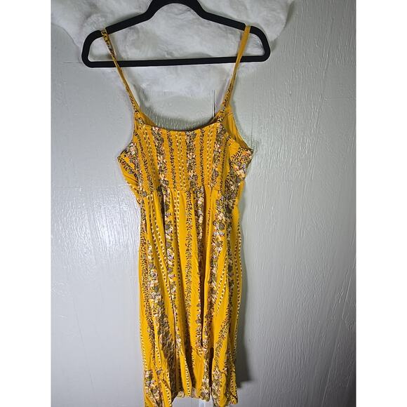 Bohemian Sun Dress Womens Large Smocked Adjustable Cottagecore Light Weight - Picture 5 of 7